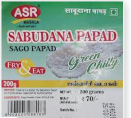 ASR Green Chilli Sabudana Papad